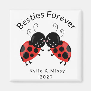 Best Friends Besties forever Lady Bug refrigerator Magnet