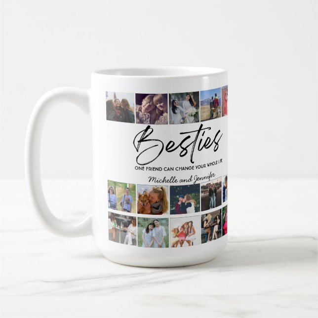 Best Friends | Besties Photo Collage  Coffee Mug (Left)