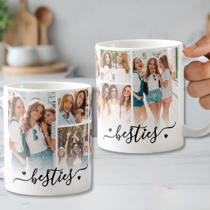 Best Friends Besties Photo Collage Coffee Mug