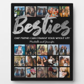 Best Friends | Besties Photo Collage Plaque (Front)