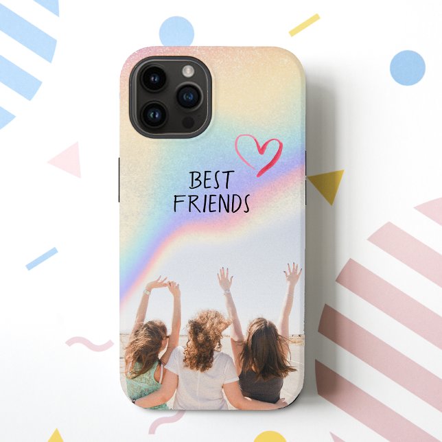 Best Friends Besties Photo Rainbow Colourful Case-Mate iPhone Case (Creator Uploaded)