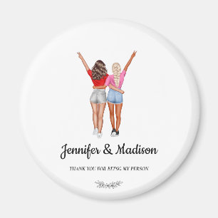 Best Friends BFF Besties Friendship Custom Name Magnet