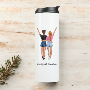 Best Friends BFF Besties Friendship Custom Name Th Thermal Tumbler