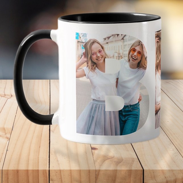 Best Friends BFF Simple Modern Custom Photo Mug (Creator Uploaded)