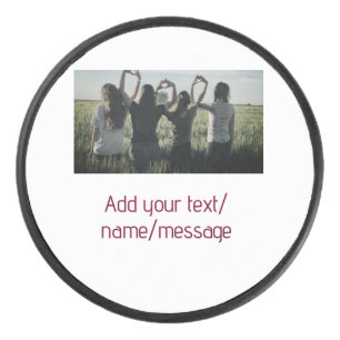 best friends bridesmaid bride girly photo pin text hockey puck