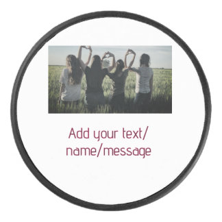 best friends bridesmaid bride girly photo pin text hockey puck