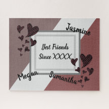 Best Friends Bright Red Heart Long Friendship