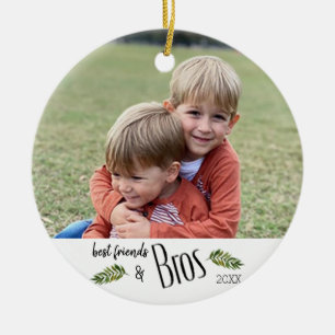 Best Friends & BROS Photo Christmas Ornament