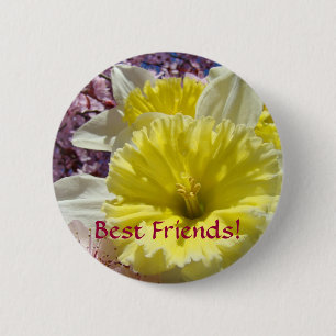 Best Friends! buttons Yellow Daffodil Flowers