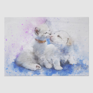 Best Friends Cat and Dog Decoupage Tissue Paper