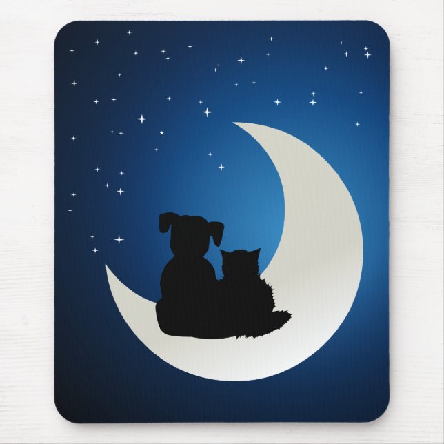 Best Friends Cat and Dog mousepad (Front)