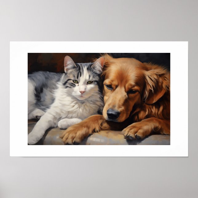 Best Friends Cat and Dog Poster (Front)