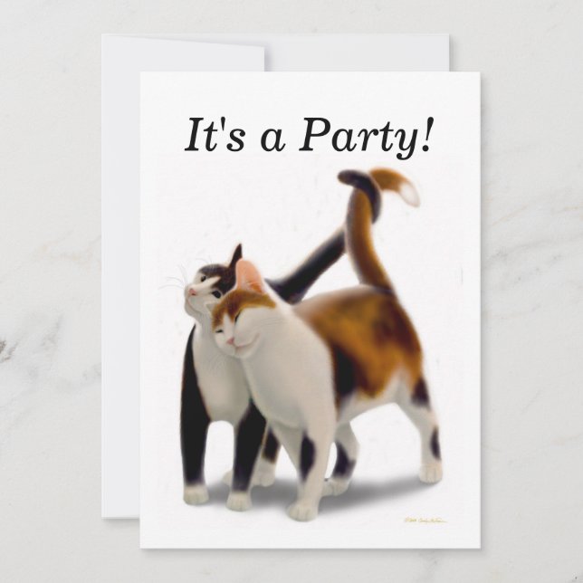 Best Friends Cats Party Invitation (Front)