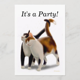 Best Friends Cats Party Invitation