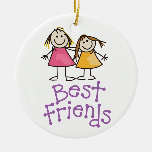 Best Friends Ceramic Ornament (Front)