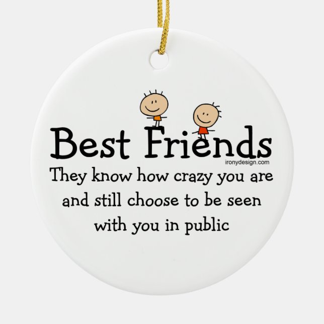 Best Friends Ceramic Tree Decoration (Front)