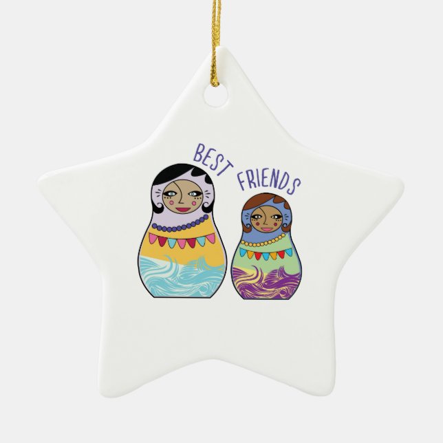 Best Friends Ceramic Tree Decoration (Front)