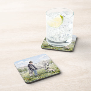 Best Friends-Child with Pony and Dog in an Orchard Coaster