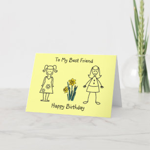 Best Friends Collection Transparent Birthday Card