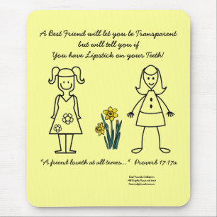 Best Friends Collection Transparent Mouse Pad