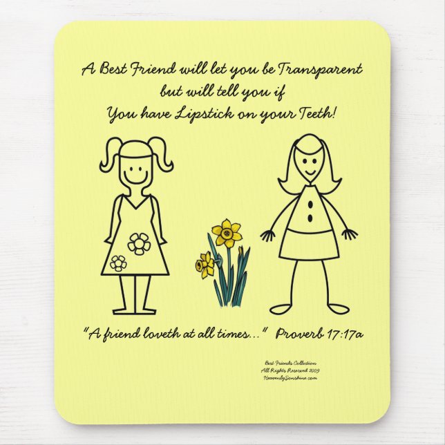 Best Friends Collection Transparent Mouse Pad (Front)