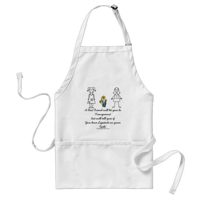 Best Friends Collection Transparent Standard Apron (Front)