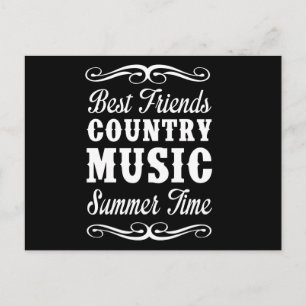 Best Friends, Country Music, Summer Time Postcard