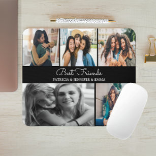 Best Friends   Custom Multiple Photo anniversary Mouse Pad