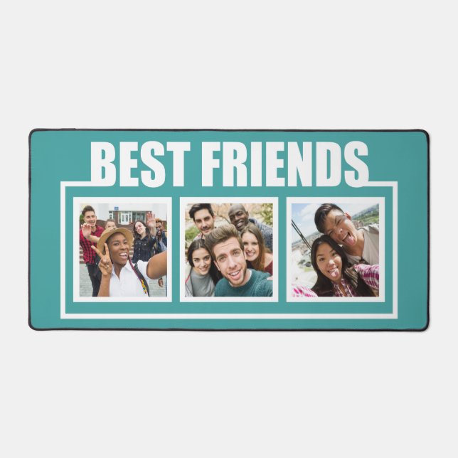 Best Friends custom photos & colour Desk Mat (Front)