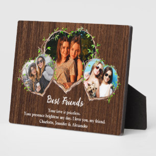 Best Friends Custom Photos & Love Message Plaque