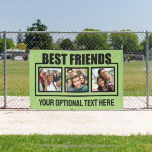 Best Friends custom photos, text & color Banner