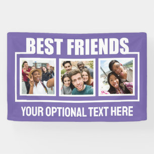 Best Friends custom photos, text & colour Banner