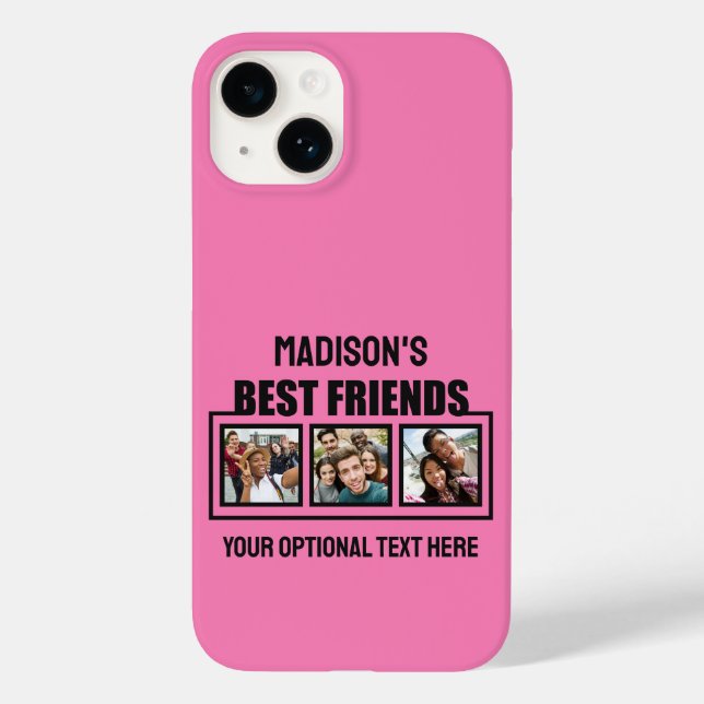 Best Friends custom photos, text & colour Case-Mate iPhone Case (Back)