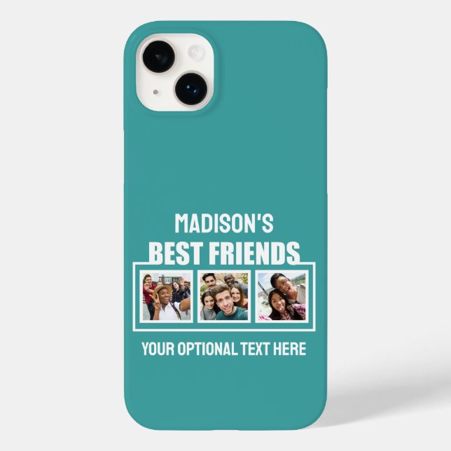 Best Friends custom photos, text & colour Case-Mate iPhone Case (Back)