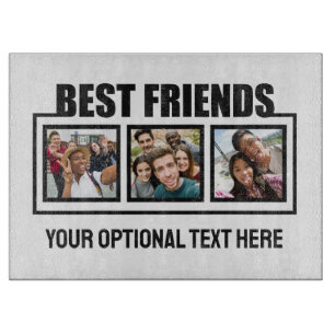 Best Friends custom photos, text & colour Cutting Board