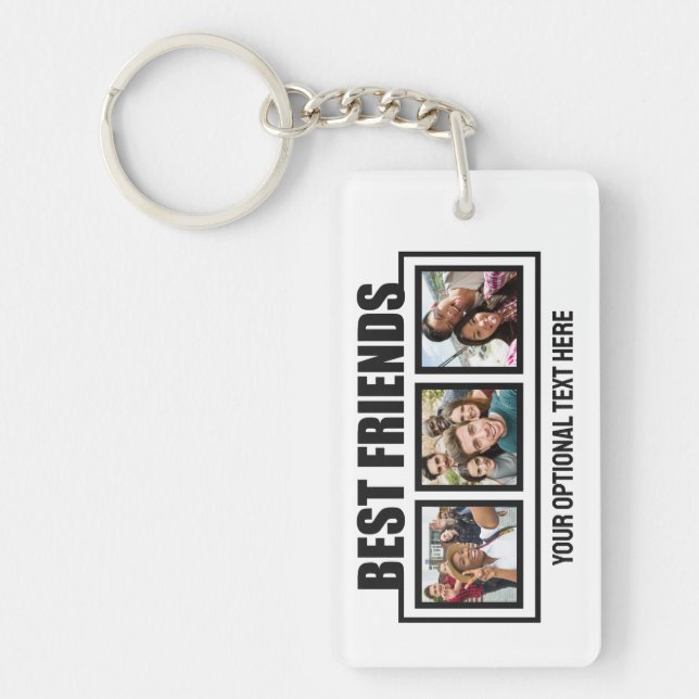 Best Friends custom photos & text Key Ring (Front)