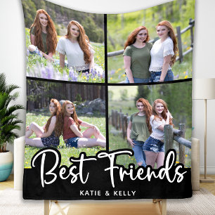 Best Friends Customised 4 Photo Collage Fleece Blanket