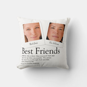Best Friends Definition 2 Photos Cushion