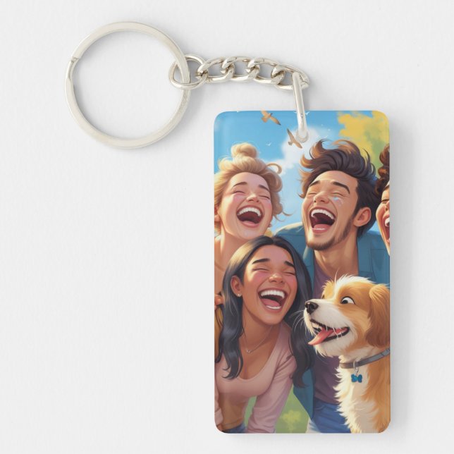Best Friends & Dog Keychain – Unique Gift for Frie (Front)