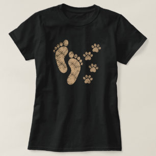 Best Friends Dog Paws and Footprints T-Shirt