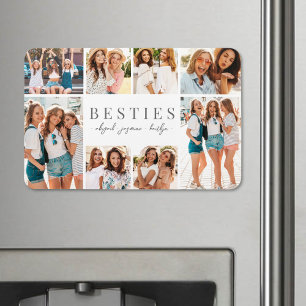 Best Friends Elegant BFF Collage Photo Magnet