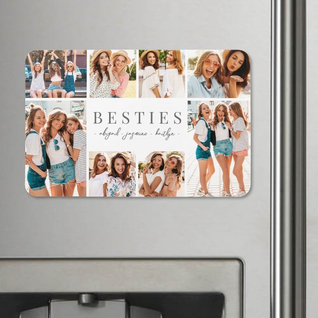 Best Friends Elegant BFF Collage Photo Magnet (Best Friends Elegant BFF Collage Photo Magnet)