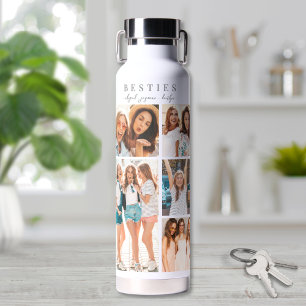 Best Friends Elegant BFF Photo Collage Water Bottle
