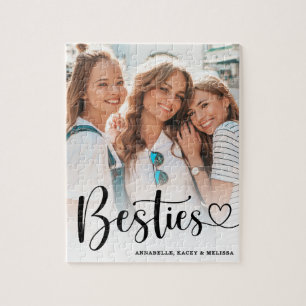Best Friends Elegant BFF Photo Jigsaw Puzzle