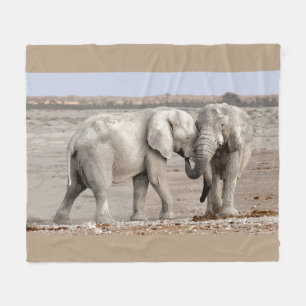 Best Friends Elephants Fleece Blanket