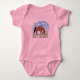 Best Friends Equestrian Infant Baby Bodysuit