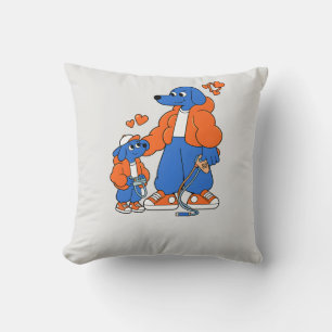 Best Friends : Father and son Blue Dog Duo ( Orang Cushion