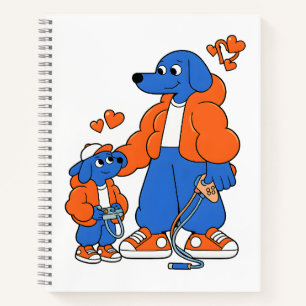 Best Friends : Father and son Blue Dog Duo ( Orang Notebook