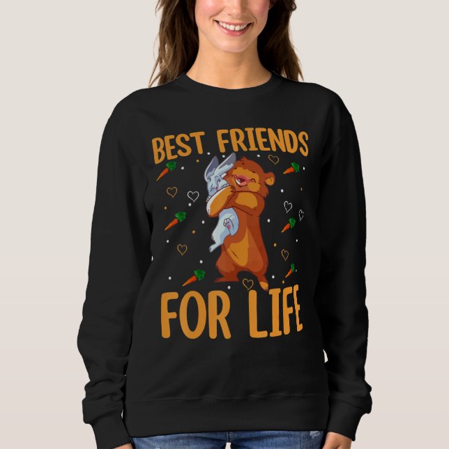 Best Friends For Life  Beaver And Bunny Egg Huntin Sweatshirt (Front)
