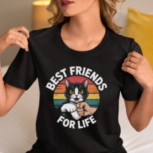 Best Friends for Life Cat – Funny Fist Bump Cat T-Shirt